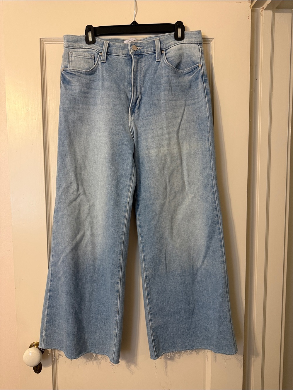 Just Black Faded Light Blue Wide Leg Jeans